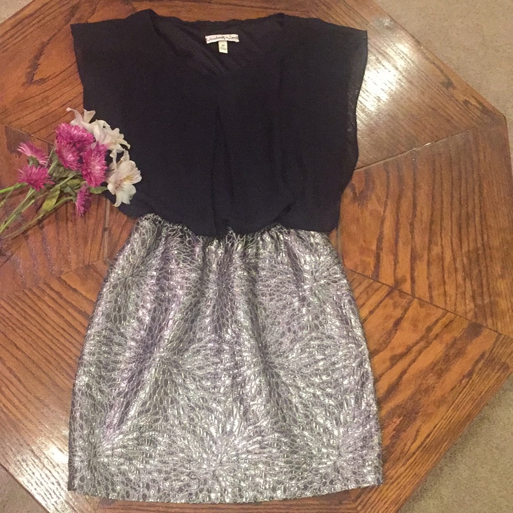 Silver and black professional dress
